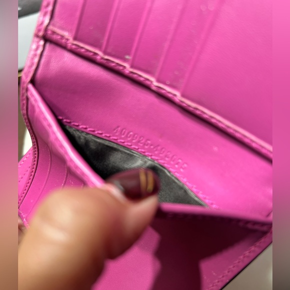 Gucci Pink Guccissima Bow Compact Wallet GUC - Picture 6 of 17